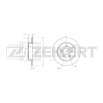 Диск тормозной задний Toyota Corolla (E210) 18- Suzuki Swace (AMZ_) 20-