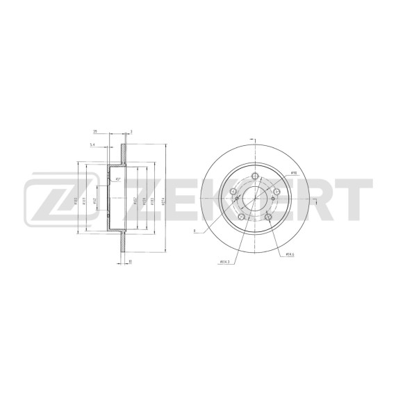 Диск тормозной задний Toyota Corolla (E210) 18- Suzuki Swace (AMZ_) 20-