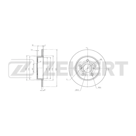 Диск тормозной задний Toyota Corolla (E210) 18- Suzuki Swace (AMZ_) 20-