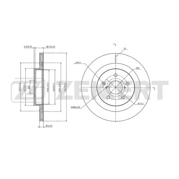 Диск тормозной задний Toyota Rav4 (A50 H50) 18- Lexus UX (_AA1_ _AH1_ _MA1_) 20- Suzuki Across (A5