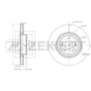 Диск тормозной перед. Kia Stinger 17- Genesis G70 17-