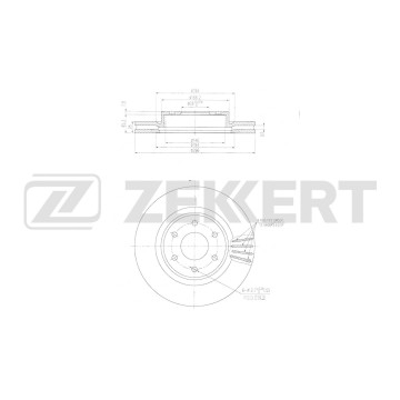 Диск тормозной перед. Nissan Navara NP300 (D40) 05-