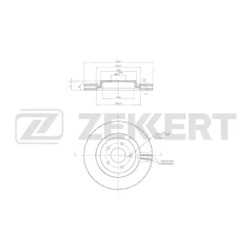 Диск тормозной перед. Nissan X-Trail (T32_) 14- Renault Koleos II 16-