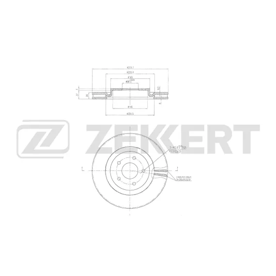 Диск тормозной перед. Nissan X-Trail (T32_) 14- Renault Koleos II 16-