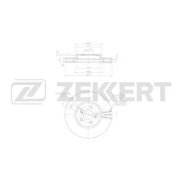 Диск тормозной перед. Toyota Avensis (T220) 97- Celica (T200) 93- Corona (T210) 96-