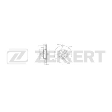 Диск тормозной передний Audi A6 V 18- A4 V 15- Q5 II 16- A5 II 16-