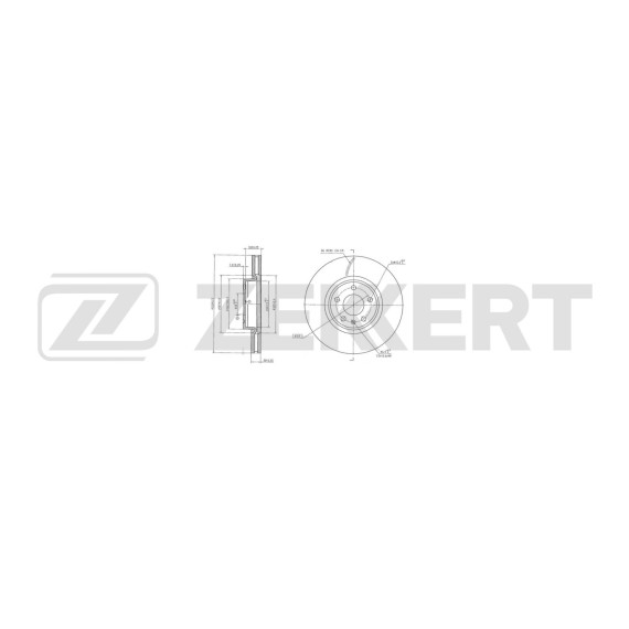 Диск тормозной передний Audi A6 V 18- A4 V 15- Q5 II 16- A5 II 16-