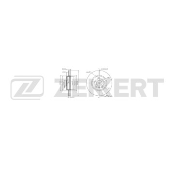 Диск тормозной передний BMW 2 Active Tourer (F45) 13- Mini Cooper S (F55) 13- Cooper Clubman (F54)