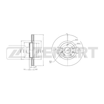 Диск тормозной передний Changan CS75 14-