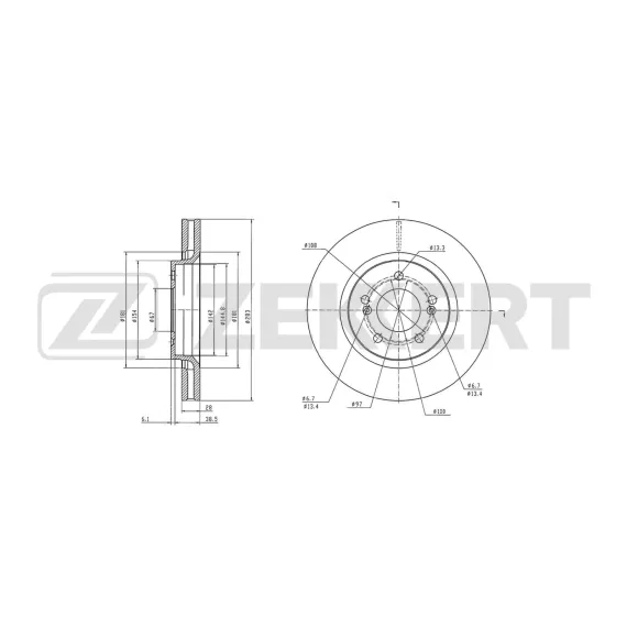 Диск тормозной передний Chery Arrizo 8 (M1E) 22-