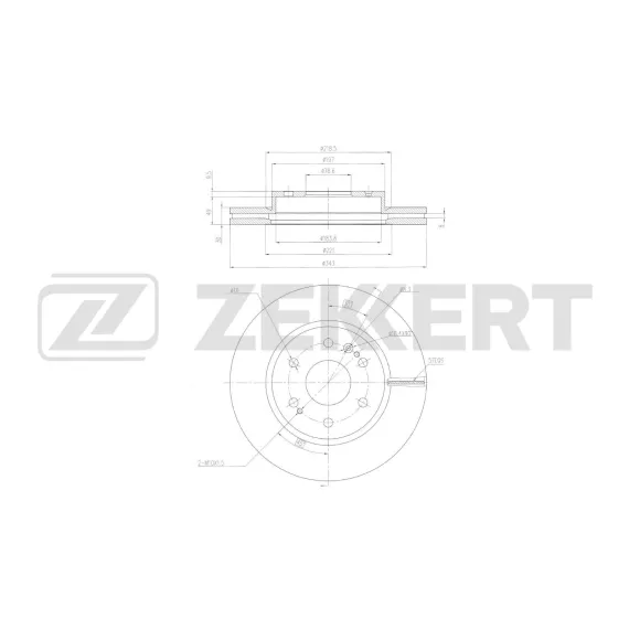 Диск тормозной передний Chevrolet Silverado (K2XX) 18- Tahoe (GMC1UC) 20- Cadillac Escalade V 20-