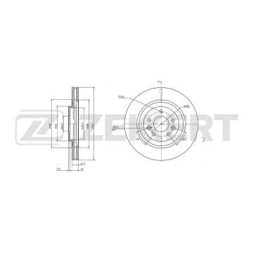 Диск тормозной передний Exeed TXL (M32T) 19- VX (M36T) 20-