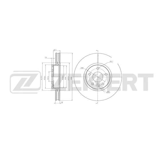 Диск тормозной передний Ford Mondeo IV 07-
