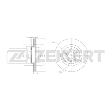 Диск тормозной передний Geely Preface 20- Volvo XC40 18-