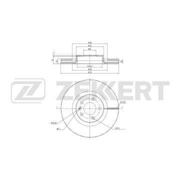 Диск тормозной передний Hongqi H9 20- H5 17- HS5 19- HS7 19-