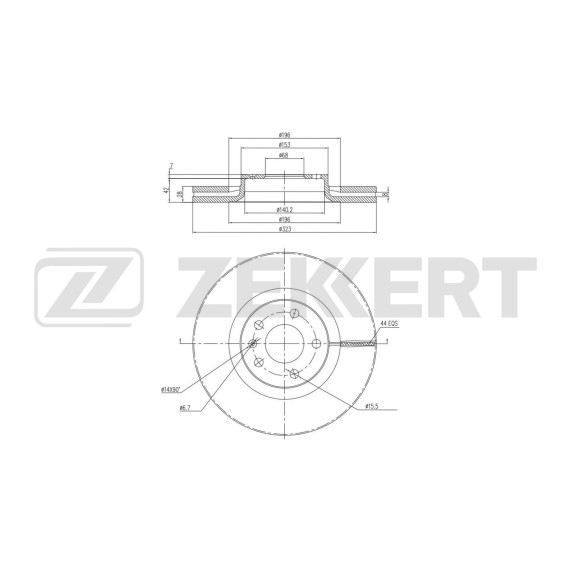 Диск тормозной передний Hongqi H9 20- H5 17- HS5 19- HS7 19-
