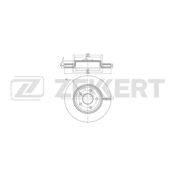 Диск тормозной передний Jeep Grand Cherokee IV 10- Dodge Durango III 11-