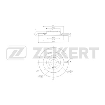 Диск тормозной передний Jetour X70 Plus 20- X90 Plus 21- Dashing 22-
