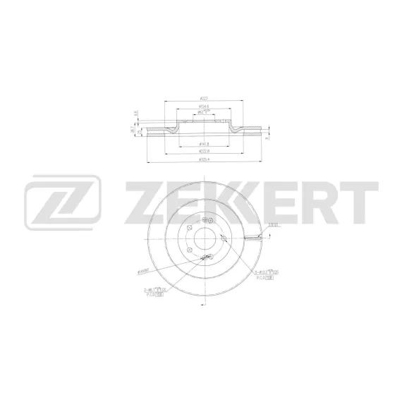 Диск тормозной передний Jetour X70 Plus 20- X90 Plus 21- Dashing 22-