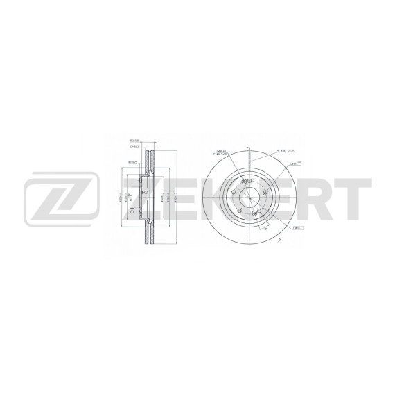 Диск тормозной передний Kia Carnival III IV 18- Sedona III 18-