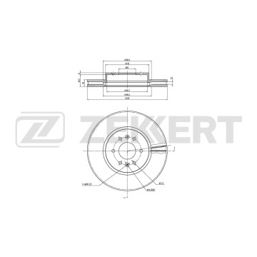 Диск тормозной передний Kia Mohave 08- Borrego 07-