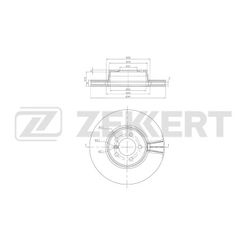 Диск тормозной передний LR Range Rover III 02-