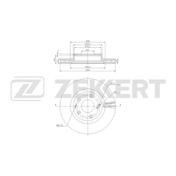 Диск тормозной передний Mazda 3 III IV 13- CX-3 15-