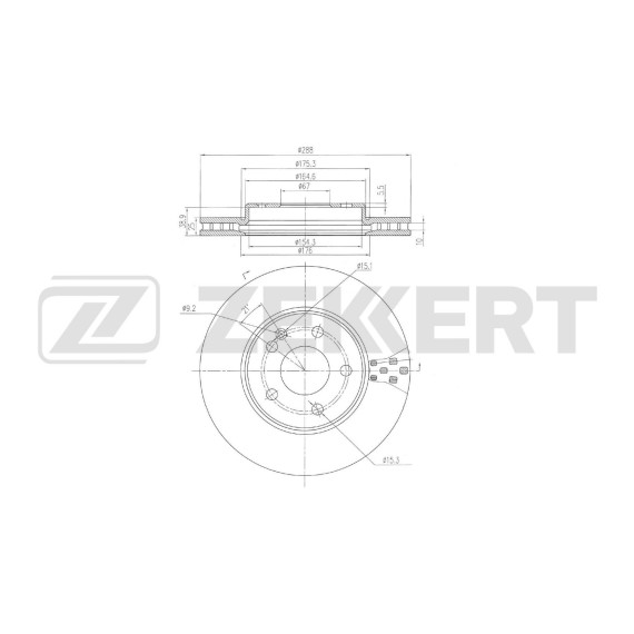 Диск тормозной передний MB A-Class (W169) 04- B-Class (W245) 05-