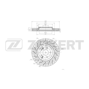 Диск тормозной передний MB C-Class (W203 S203) 98- CLK (C209 A209) 02- SLK (R171) 04-