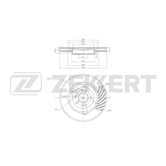 Диск тормозной передний MB M-Class (W163) 98-