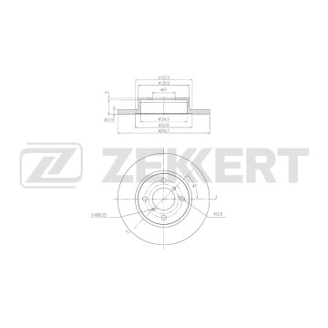 Диск тормозной передний Opel Agila A 00- Suzuki Wagon R+ (MA) 00-