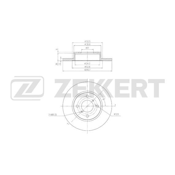 Диск тормозной передний Opel Agila A 00- Suzuki Wagon R+ (MA) 00-