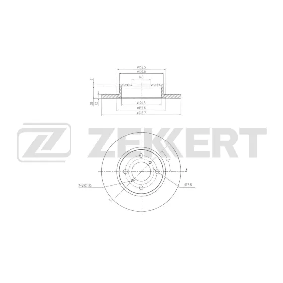 Диск тормозной передний Opel Agila A 00- Suzuki Wagon R+ (MA) 00-