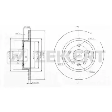 Диск тормозной передний Opel Astra J 09- Mokka 06- Chevrolet Aveo (T300) 13- Cruze (J300 J305 J