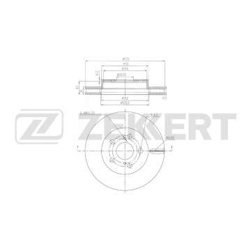 Диск тормозной передний Toyota Prius (XW50) 15-