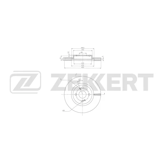 Диск тормозной передний Toyota Yaris 22- Raize (A250/251) 21- Vios 22- Daihatsu Rocky 21-