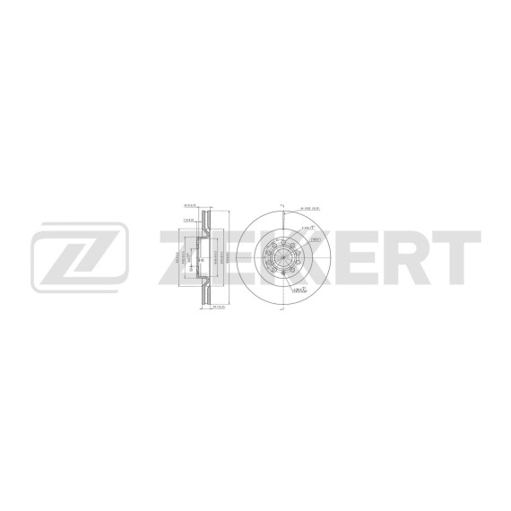 Диск тормозной передний VW Passat VI 07- Golf V VI 05- Audi A3 II 04-