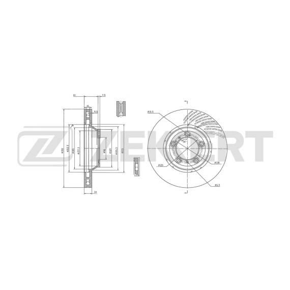 Диск тормозной передний правый Porsche Cayenne III 17- Panamera II 16-