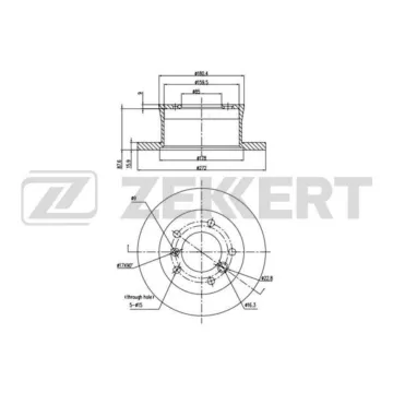 Диск торм. задн. MB Sprinter 2-t 3-t 4-t 5-t 95- VW LT 28-46 II 96- (с покрытием)