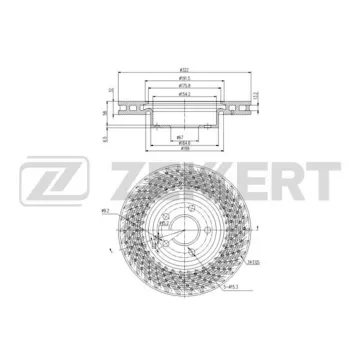 Диск торм. перед. MB C-Class (204) 07- E-Class (207 212) 09- SLK (172) 11-