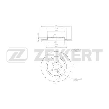 Диск тормозной задн. Toyota Urban Cruiser (P10) 09- Lexus CT (ZWA10_) 11-