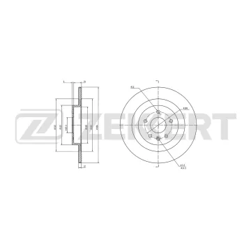 Диск тормозной задний JAC JS4 20- Moskvich 3 22-