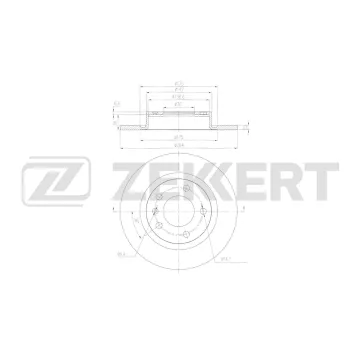 Диск тормозной задний Opel Corsa D E 07-