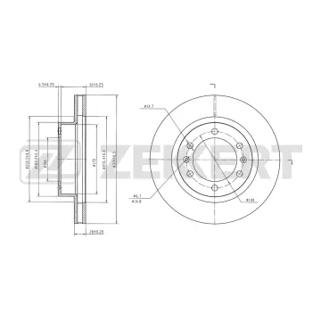 Диск тормозной передний JAC T6 18- T8 Pro 20- T9 23-