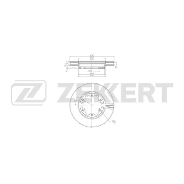 Диск тормозной передний Toyota HiAce (H100 H200) 05- HiAce/Commuter (H200) 05-
