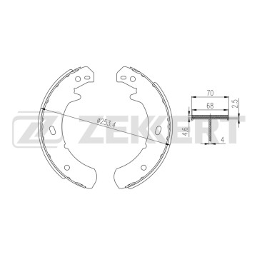 Колодки торм. бараб. задн. Land Rover Discovery I II 89- Range Rover I II 89- Defender 90- Rove