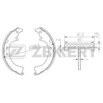 Колодки торм. бараб. задн. Toyota Camry (V10 V20) 86- Celica (A60) 82-