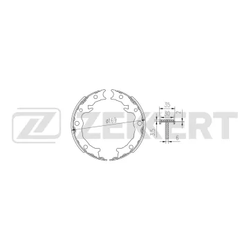 Колодки торм. бараб. задн. стоян. торм. Subaru Forester (SJ PL) 10- Impreza (GJ GP) 11- XV (GP