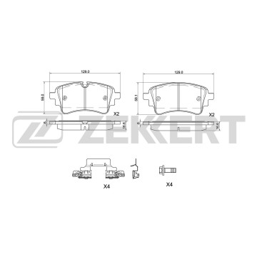 Колодки торм. диск. задн. Audi A4 V 15- A5 II 21- A6 IV V 18- Q5 I II 16- Q7 I II 15- VW Tou