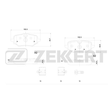 Колодки торм. диск. задн. BMW X1 (U11) 22- 2 (G42 G87 U06) 21-